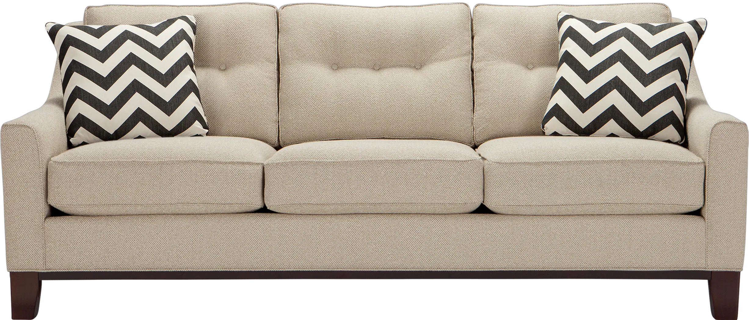 Cindy Crawford Home Hadly Beige Sofa - Thumbnail - Image 1