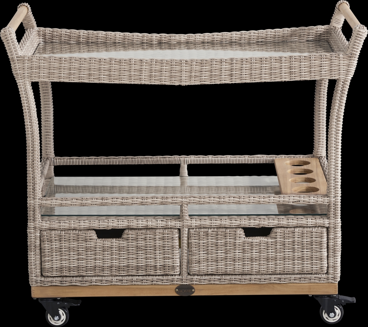 Hamptons Cove Gray Outdoor Bar Cart - Thumbnail - Image 3