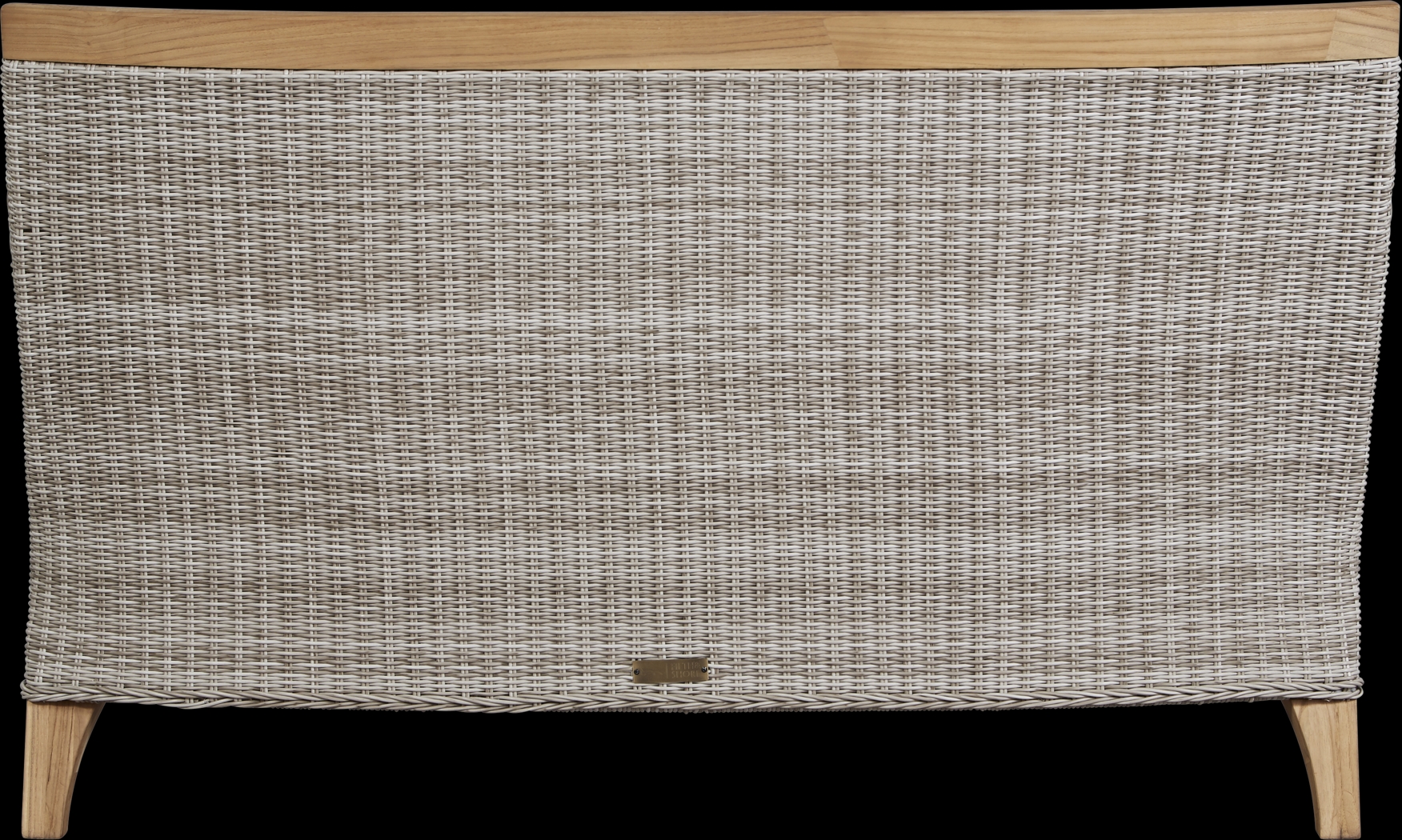 Hamptons Cove Gray Outdoor Loveseat with Mist Cushions - Thumbnail - Image 2