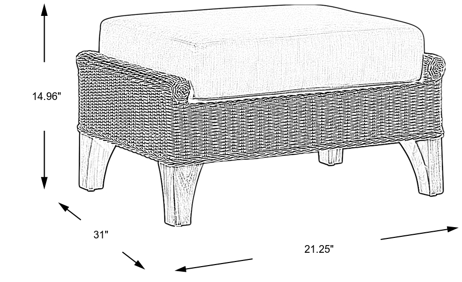 Dimension Image. Please refer to the Dimension Tab on this page for dimension details.