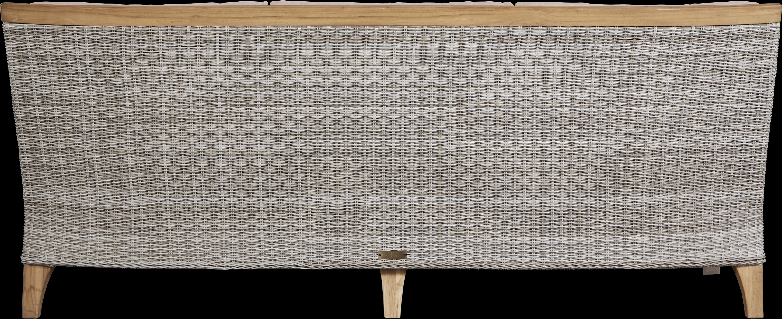 Hamptons Cove Gray Outdoor Sofa with Flax Cushions - Thumbnail - Image 3