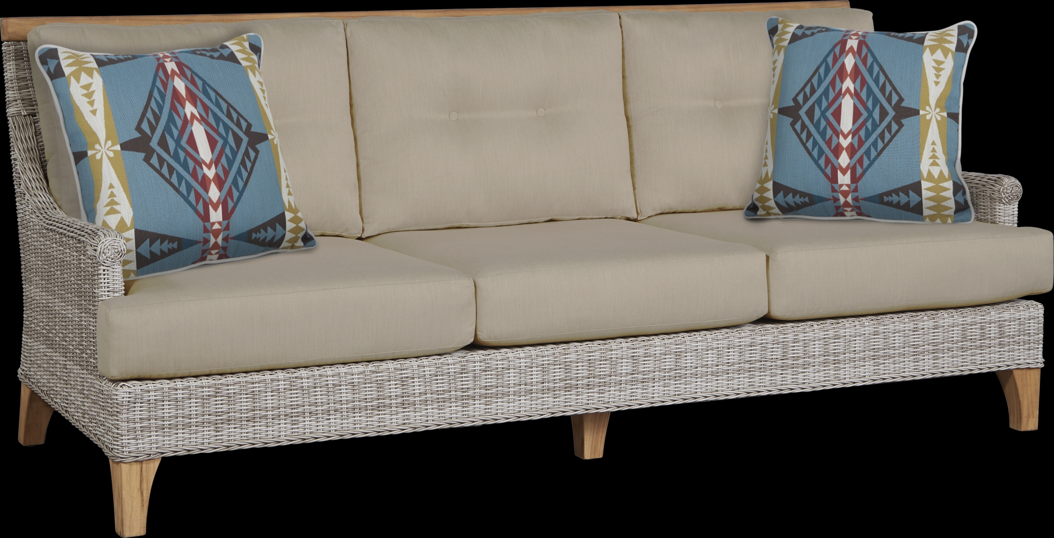 Cindy Crawford Home Hamptons Cove Gray 4 Pc Outdoor Seating Set With Pebble Cushions - Thumbnail - Image 2