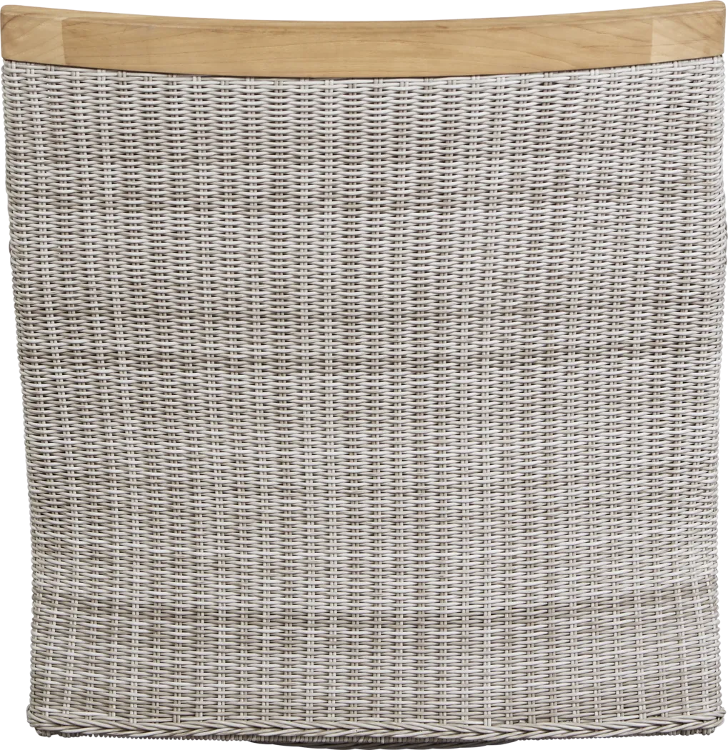 Hamptons Cove Gray Outdoor Swivel Chair with Flax Cushions - Thumbnail - Image 2