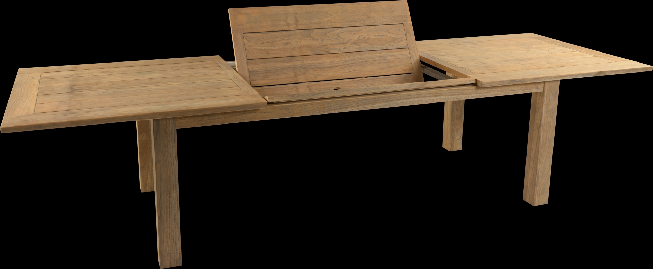 Hamptons Cove Teak 9 Pc Rectangle Outdoor Dining Set with Flax Cushions - Thumbnail - Image 4