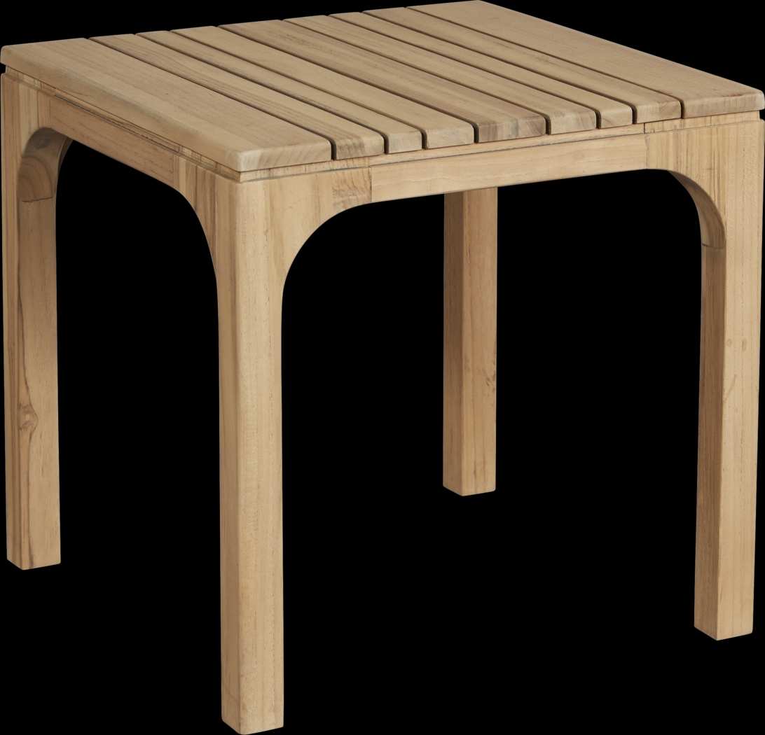 Cindy Crawford Home Hamptons Cove Teak Outdoor End Table - Thumbnail - Image 1