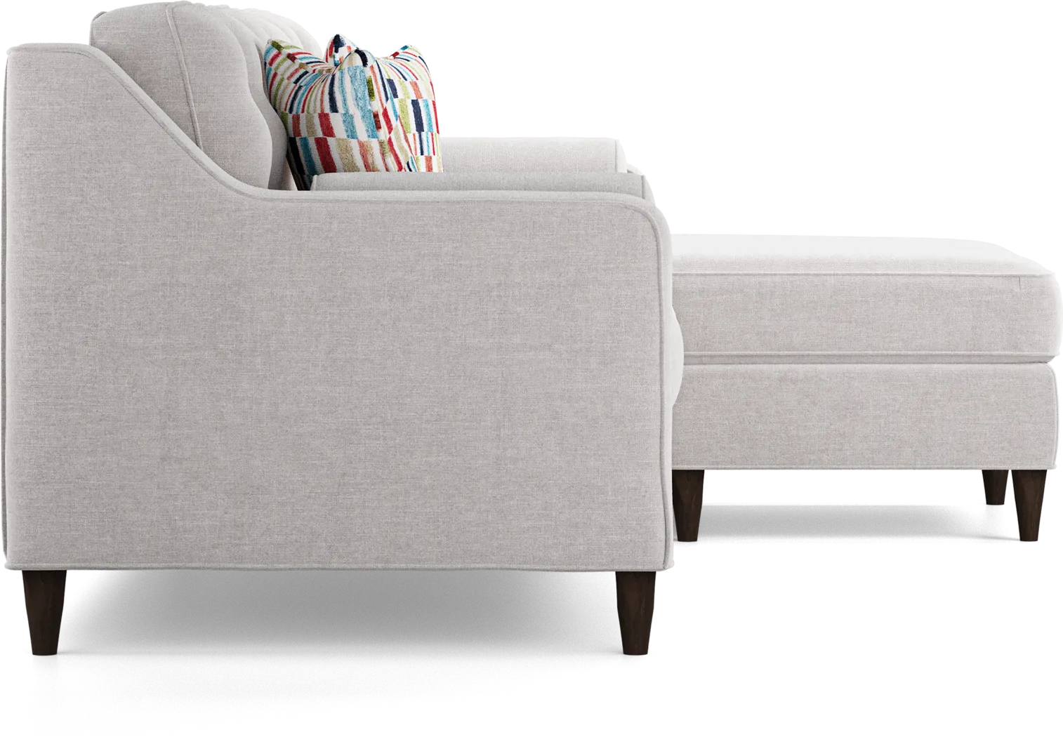 Cindy Crawford Home Hanover Dove Chenille 4 Pc Sectional Living Room - Thumbnail - Image 4