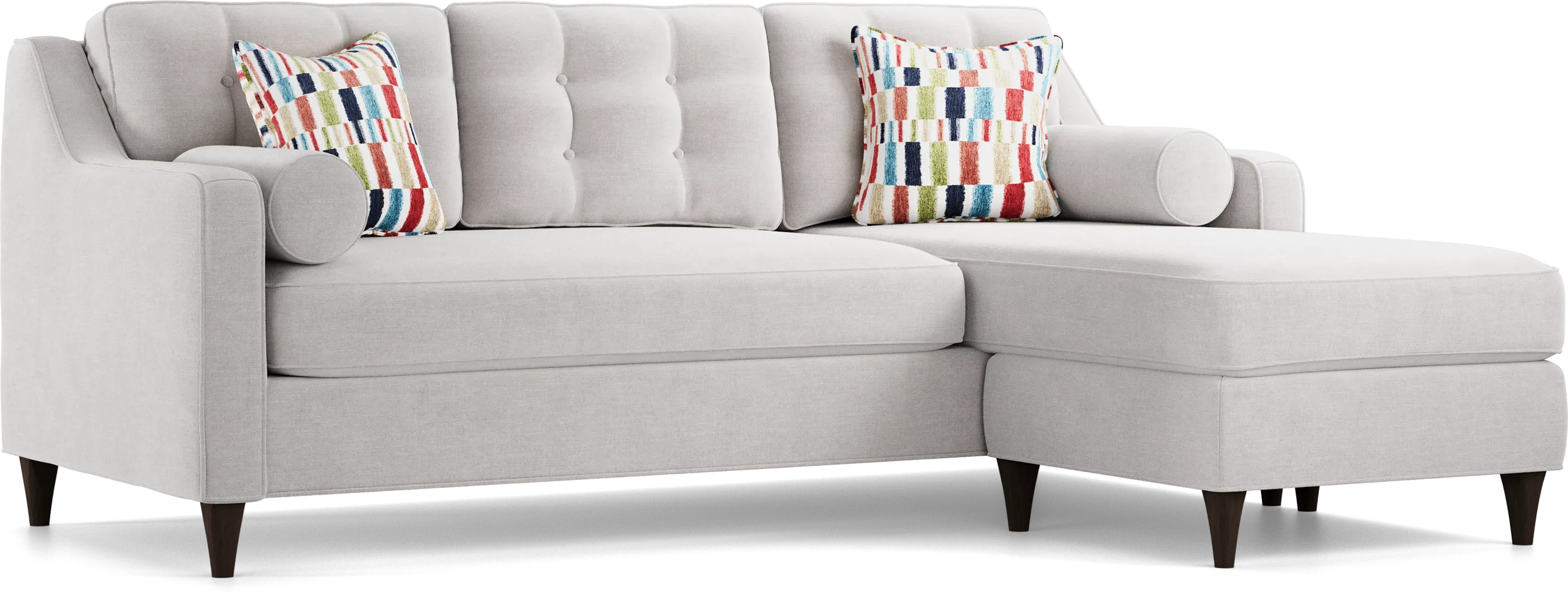 Cindy Crawford Home Hanover Dove Chenille 4 Pc Sectional Living Room - Thumbnail - Image 2