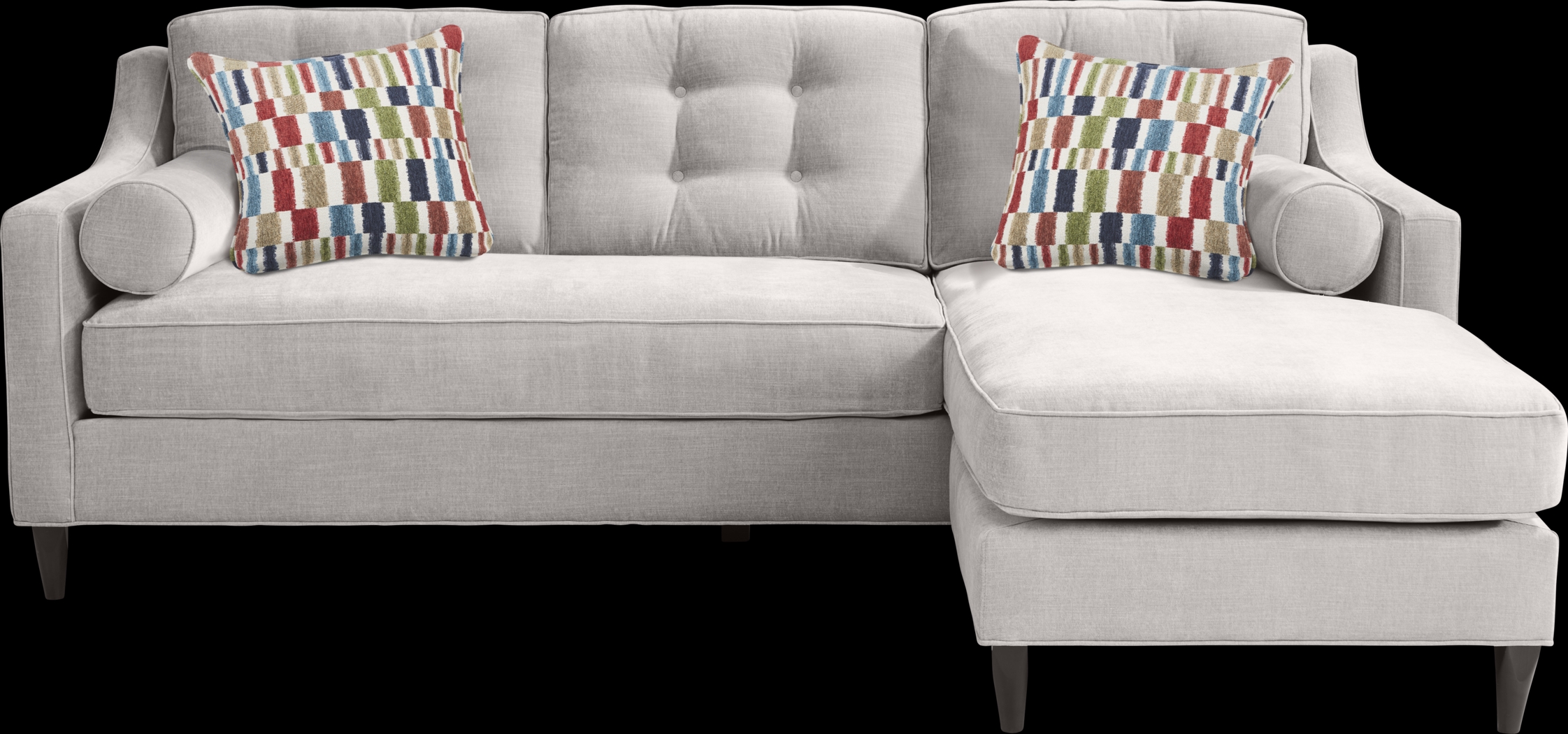 Hanover Dove Chenille Gel Foam Sleeper Chaise Sofa - Thumbnail - Image 1