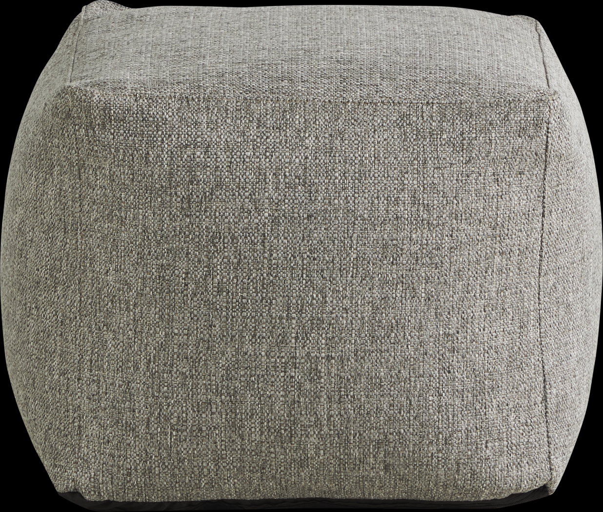 Hanover Gray Textured Accent Pouf - Thumbnail - Image 1
