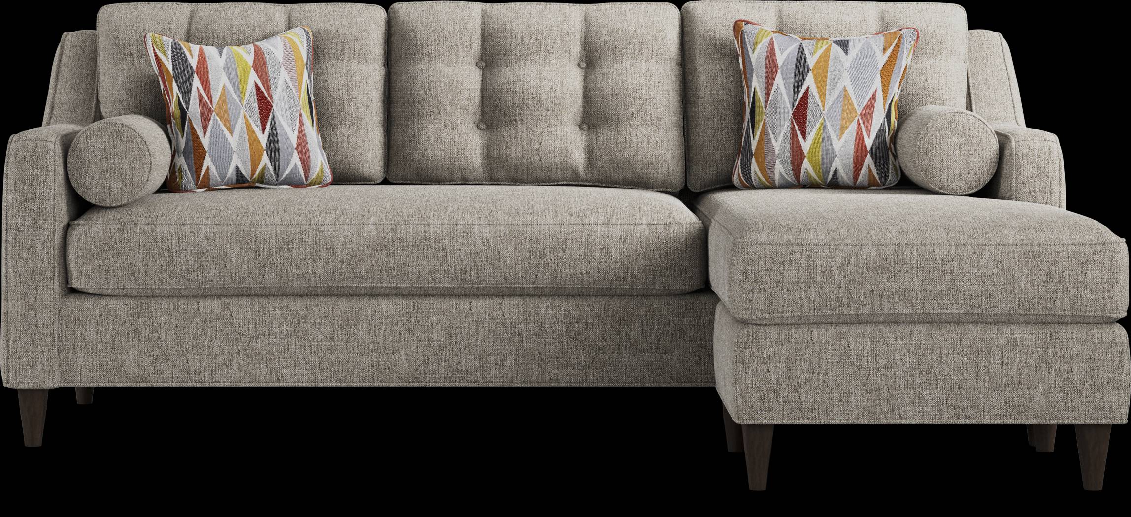 Hanover Gray Textured Chaise Sofa - Thumbnail - Image 3