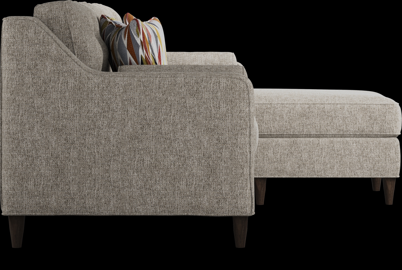 Hanover Gray Textured Chaise Sofa - Thumbnail - Image 4