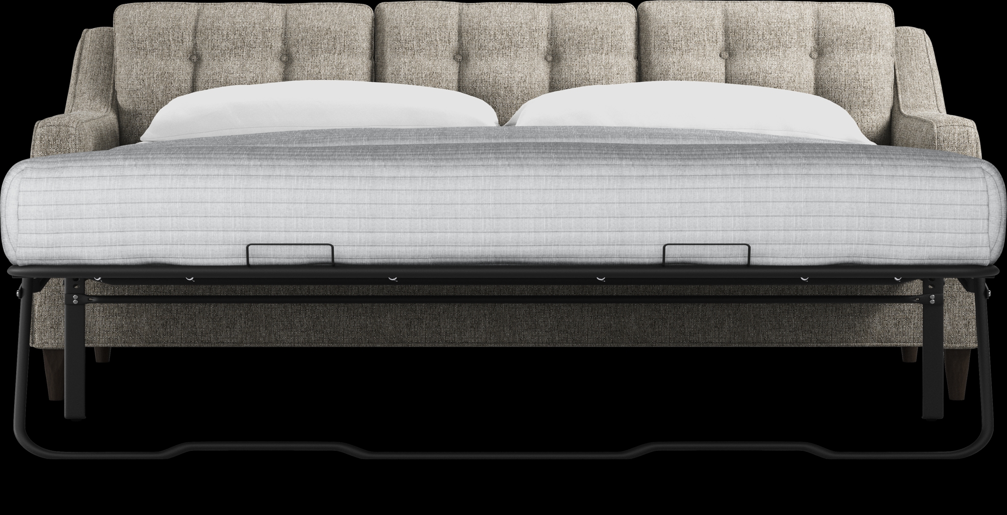 Hanover Gray Textured Sleeper Chaise Sofa - Thumbnail - Image 4