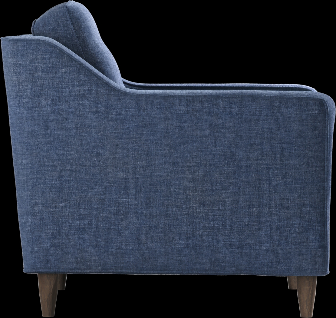 Cindy Crawford Home Hanover Indigo Chenille 5 Pc Sectional Living Room - Thumbnail - Image 6