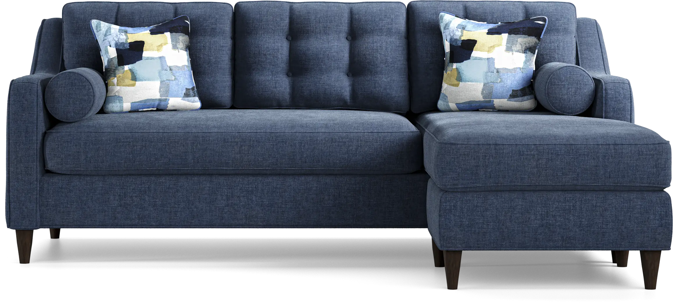 Hanover Indigo Chenille Gel Foam Sleeper Chaise Sofa - Thumbnail - Image 4