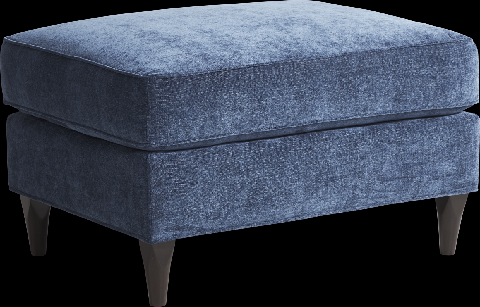 Hanover Indigo Chenille Ottoman - Thumbnail - Image 1