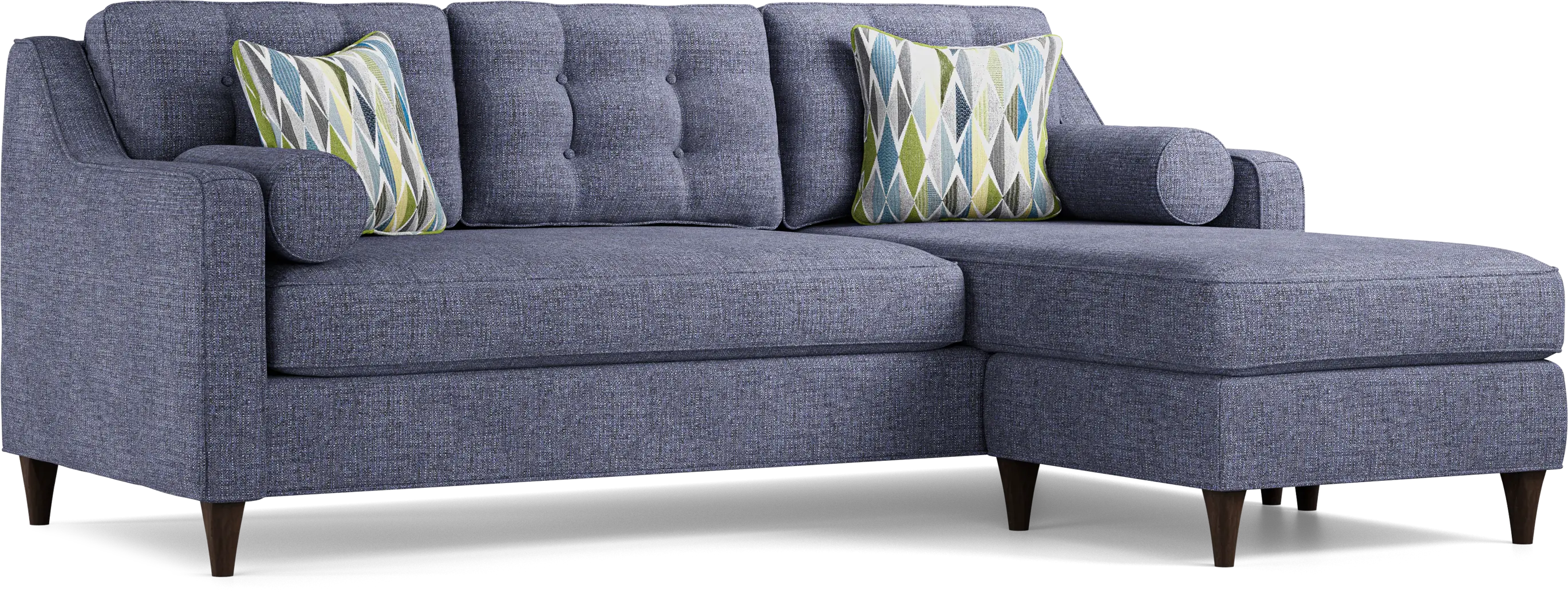 Hanover Midnight Textured Chaise Sofa - Thumbnail - Image 1