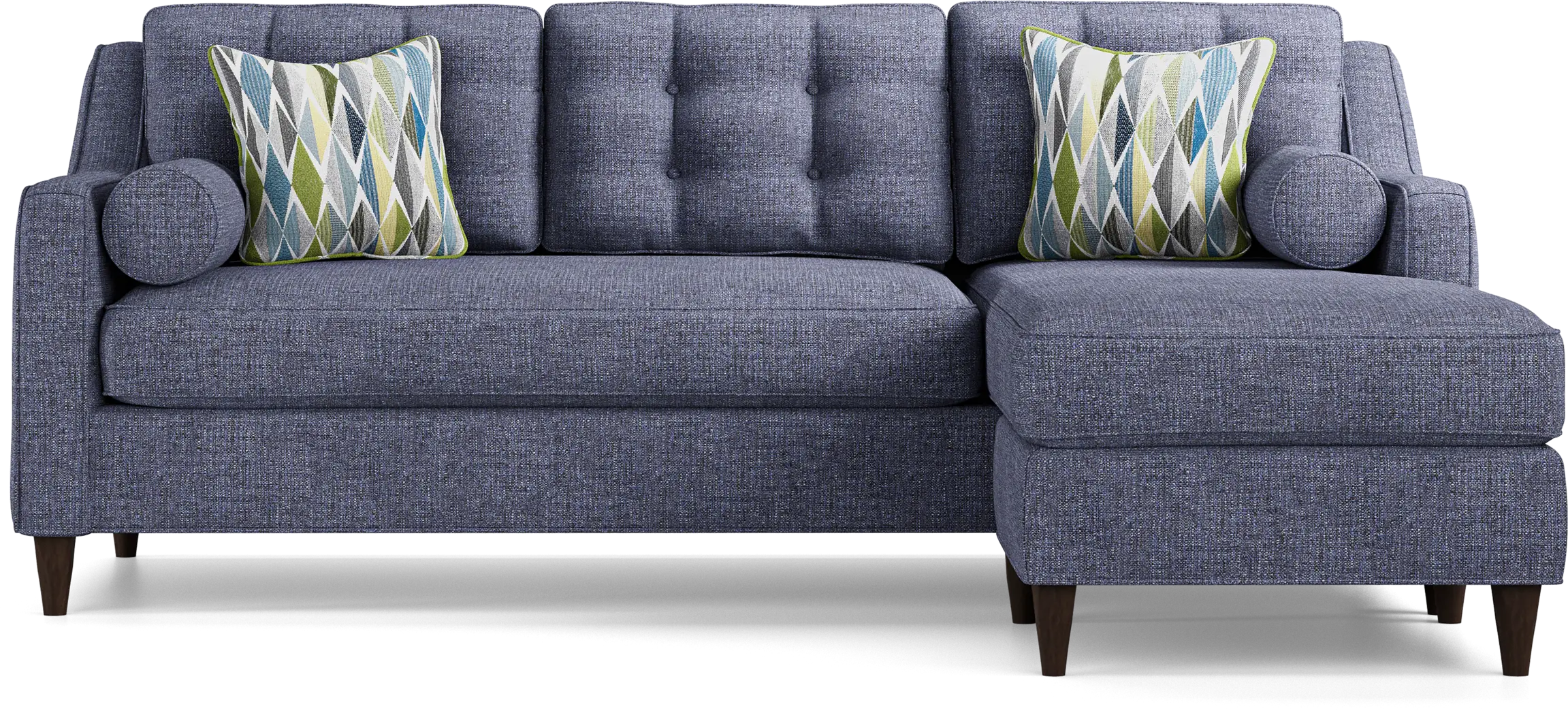 Cindy Crawford Home Hanover Midnight Textured Gel Foam Sleeper Chaise Sofa - Thumbnail - Image 3