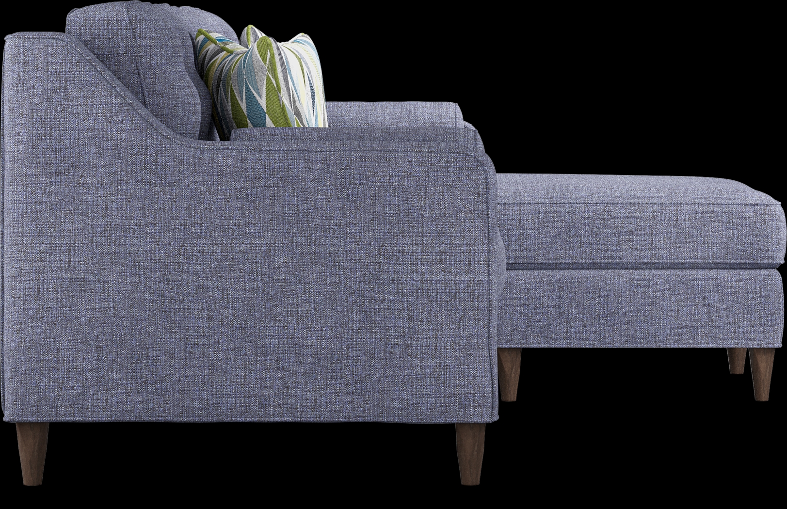 Cindy Crawford Home Hanover Midnight Textured Sleeper Chaise Sofa - Thumbnail - Image 4