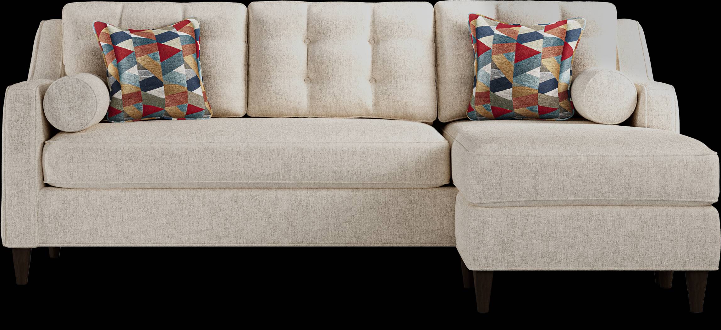 Hanover Off-White Textured 5 Pc Sectional Living Room - Thumbnail - Image 2