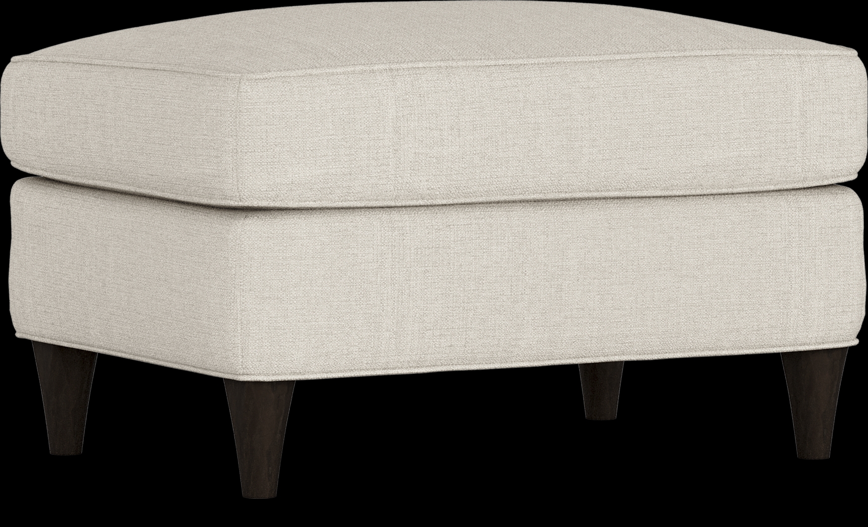 Hanover Off-White Textured Ottoman - Thumbnail - Image 1