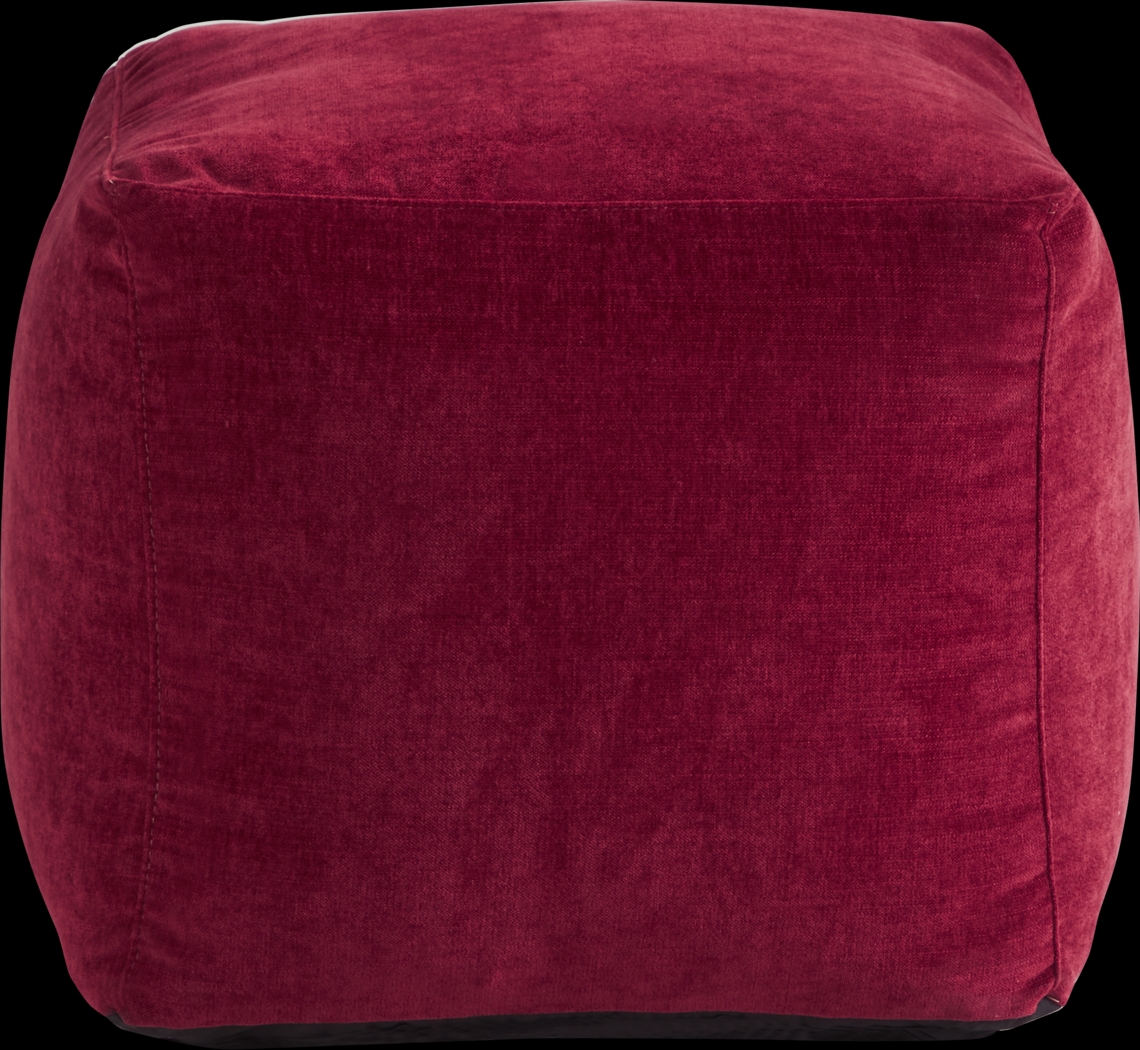 Hanover Ruby Chenille Accent Pouf - Thumbnail - Image 1