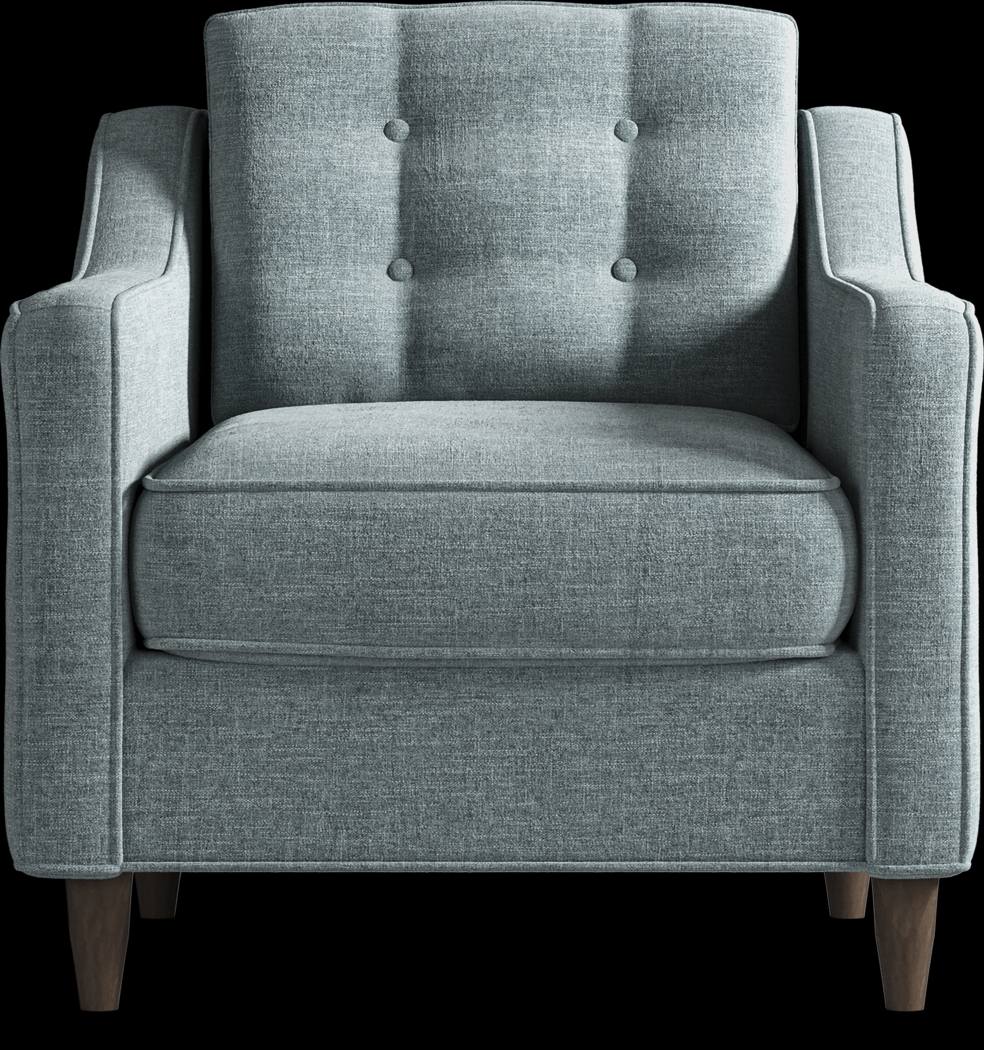 Cindy Crawford Home Hanover Teal Chenille 5 Pc Sectional Living Room - Thumbnail - Image 7