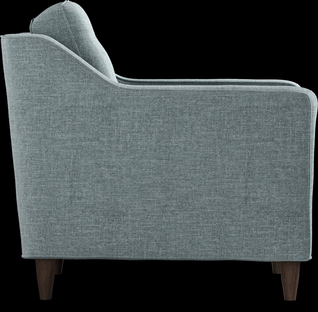 Cindy Crawford Home Hanover Teal Chenille 5 Pc Sectional Living Room - Thumbnail - Image 8