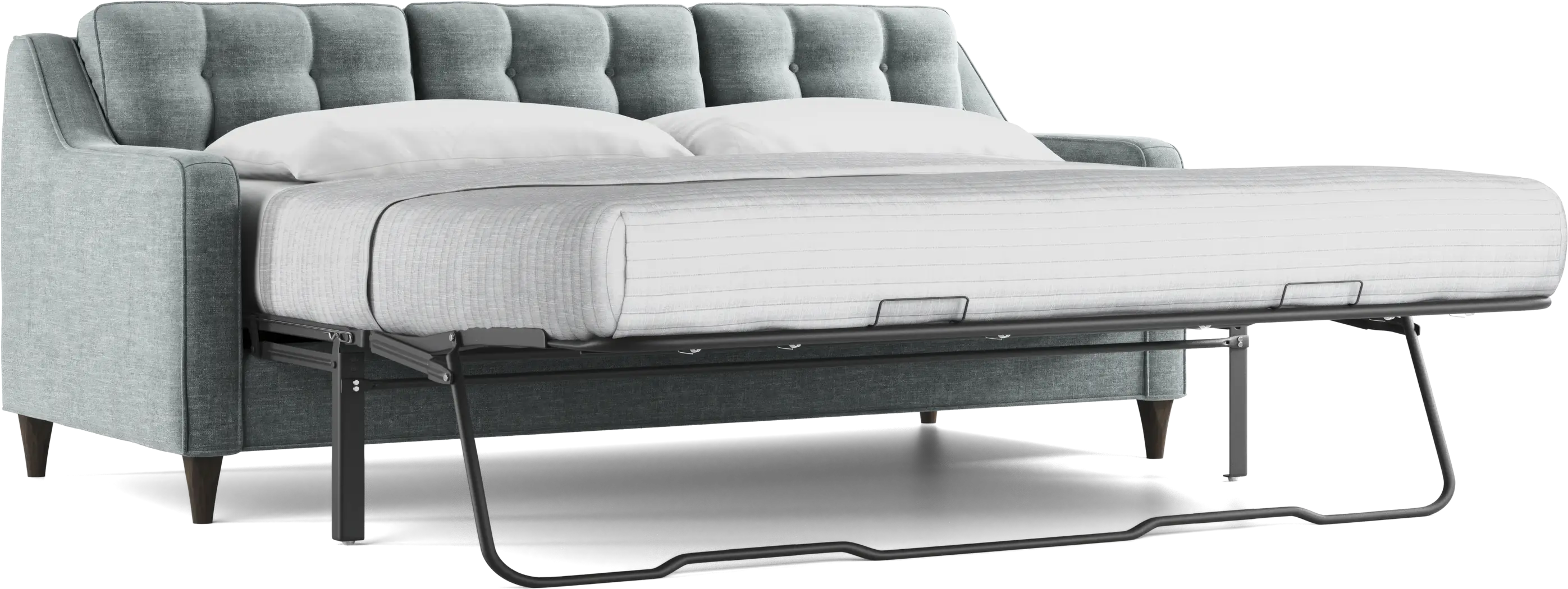 Hanover Teal Chenille Gel Foam Sleeper Chaise Sofa - Thumbnail - Image 3