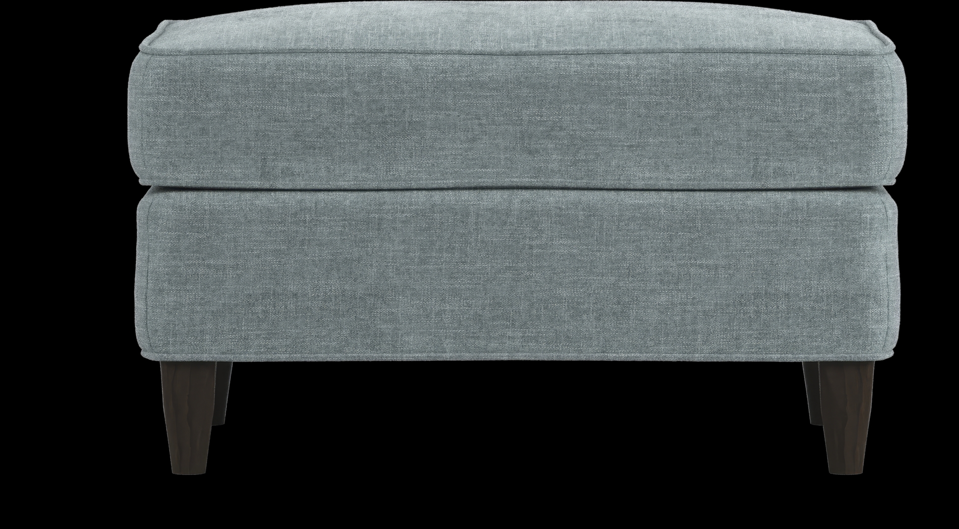 Hanover Teal Chenille Ottoman - Thumbnail - Image 1