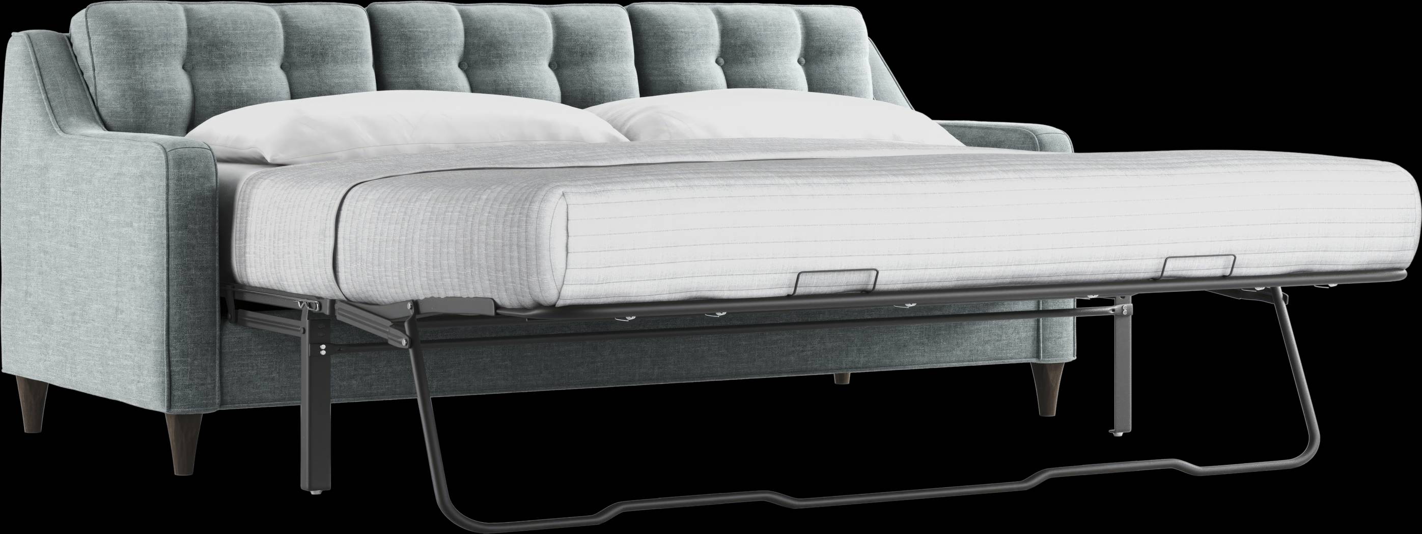 Hanover Teal Chenille Sleeper Chaise Sofa - Thumbnail - Image 3