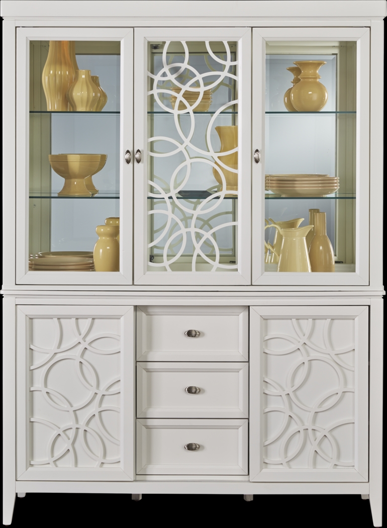 Cindy Crawford Home Highland Park Pearl 2 Pc China Cabinet - Thumbnail - Image 2