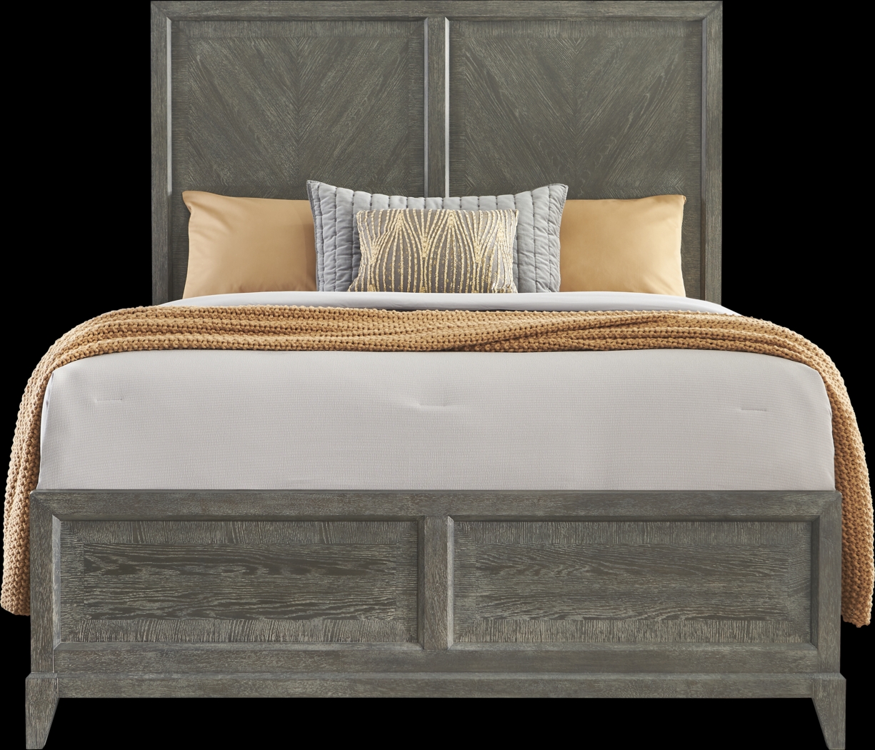 Kailey Park Charcoal 7 Pc King Panel Bedroom - Thumbnail - Image 2