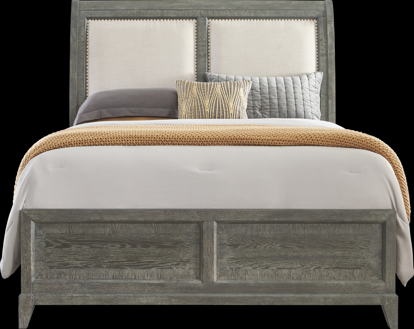 Kailey Park Charcoal 7 Pc King Sleigh Bedroom - Thumbnail - Image 2