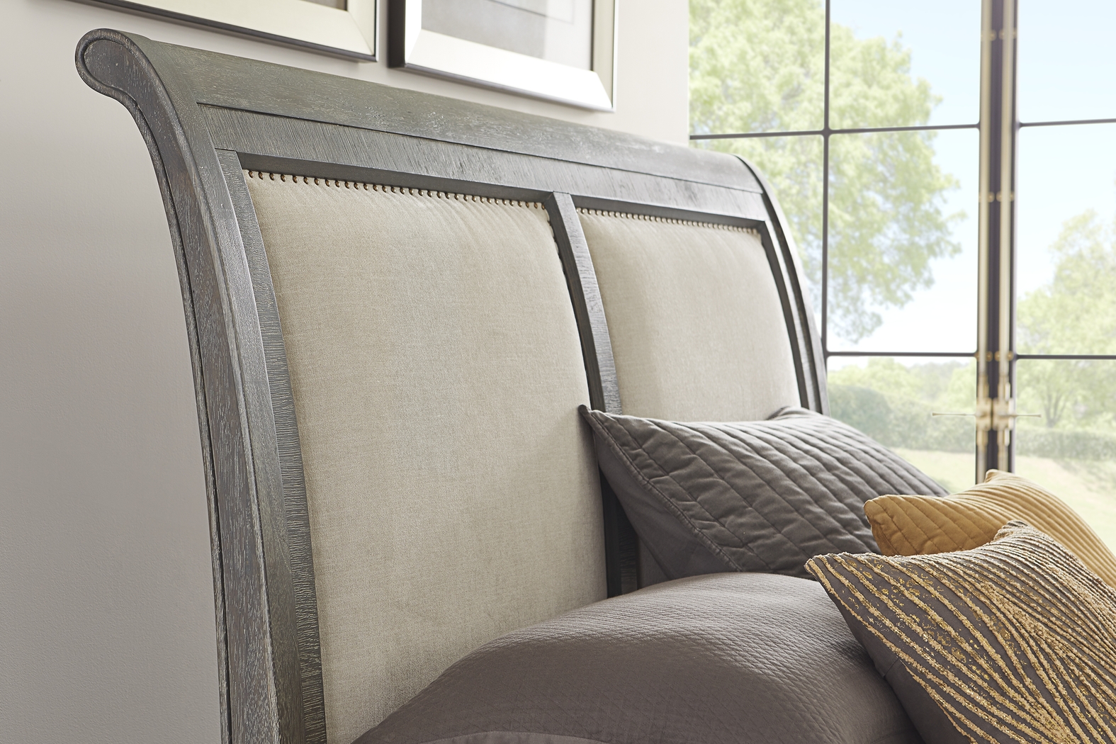 Kailey Park Charcoal 7 Pc King Sleigh Bedroom - Thumbnail - Image 4