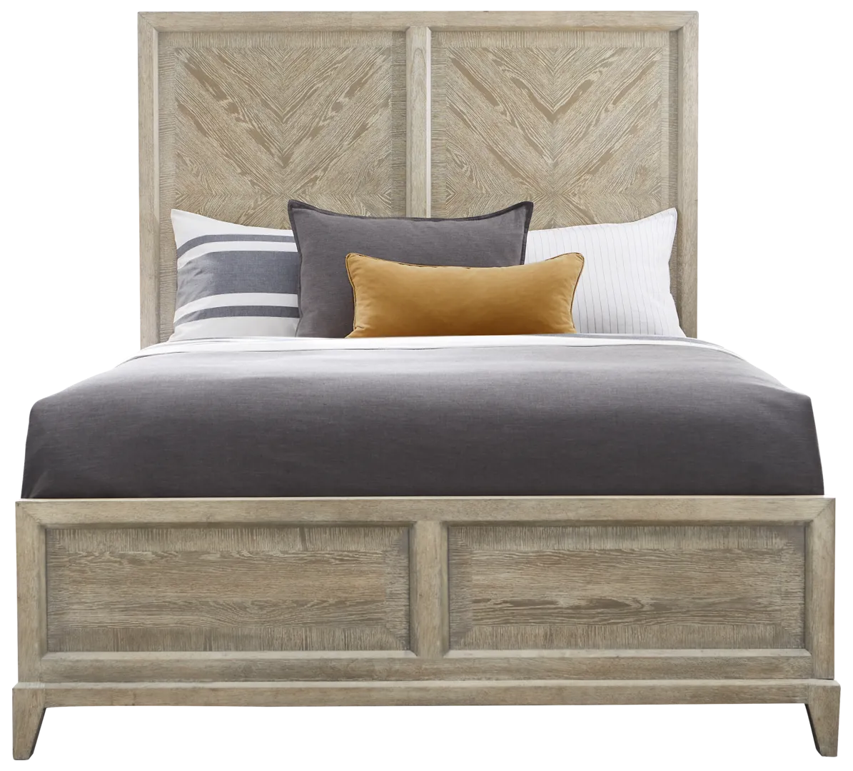 light oak 3 pc king panel bed