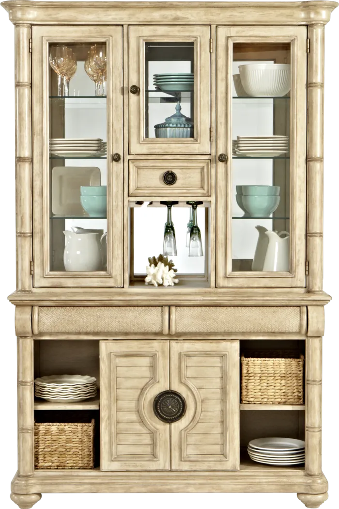 Cindy Crawford Home Key West Light 2 Pc China Cabinet - Thumbnail - Image 1