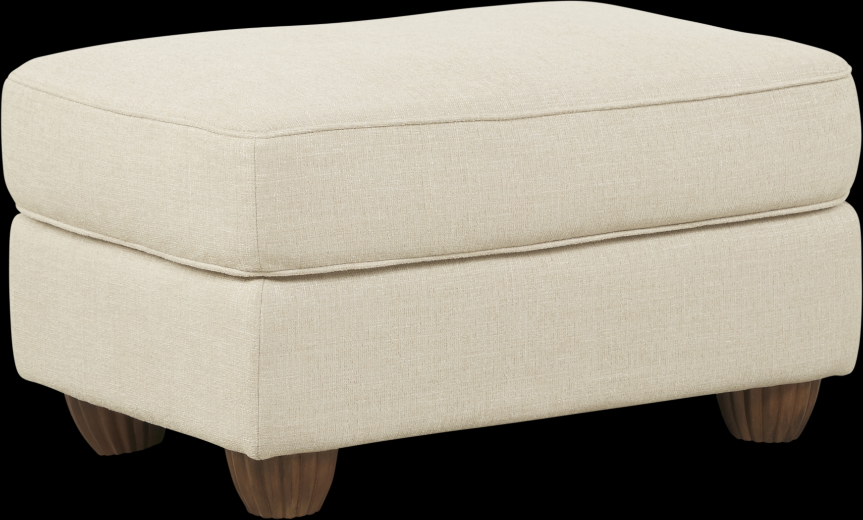 Cindy Crawford Home Key West Palms Sand Ottoman - Thumbnail - Image 1