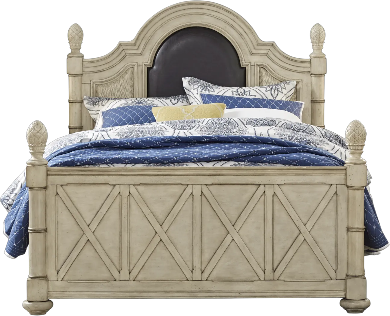Cindy Crawford Home Key West Sand 3 Pc Queen Panel Bed - Thumbnail - Image 2