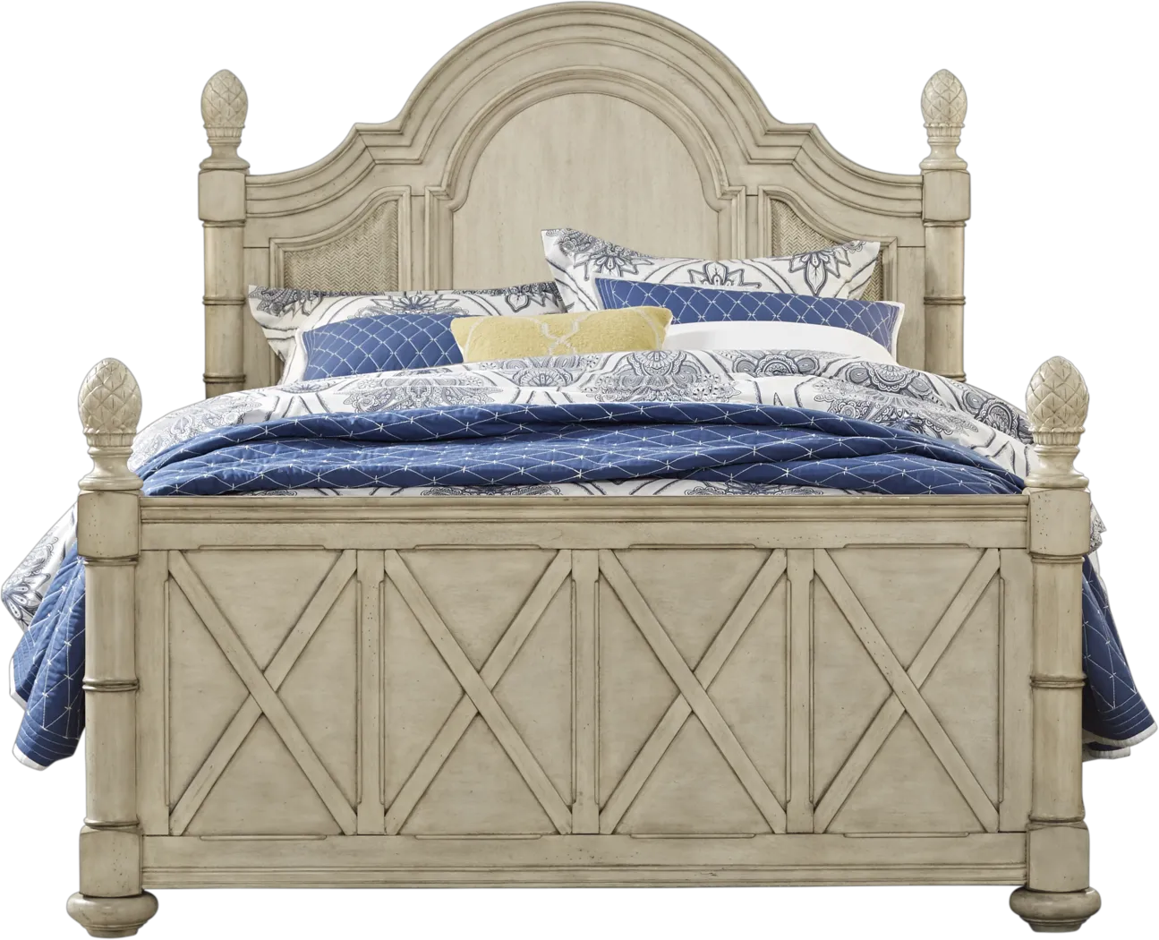 Cindy Crawford Home Key West Sand 3 Pc Queen Panel Bed - Thumbnail - Image 1