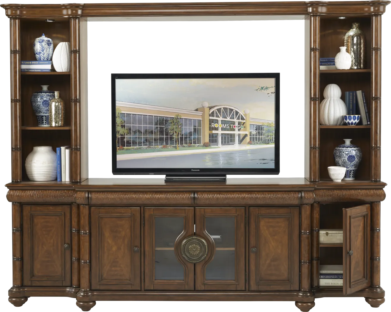 Cindy Crawford Home Key West Tobacco 4 Pc Wall Unit - Thumbnail - Image 2