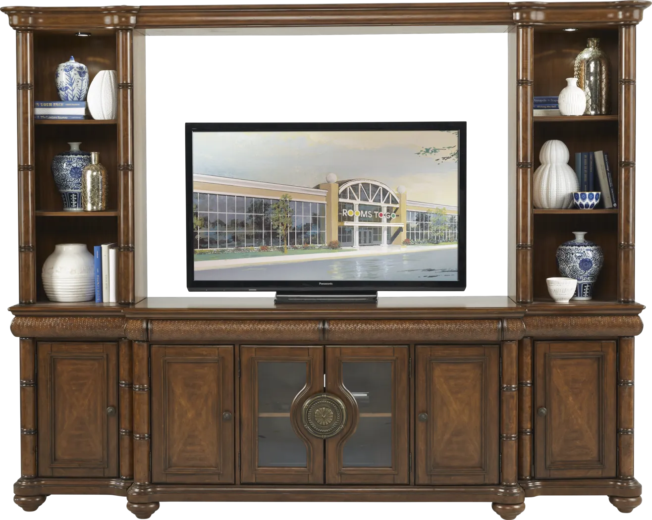 Cindy Crawford Home Key West Tobacco 4 Pc Wall Unit - Thumbnail - Image 1