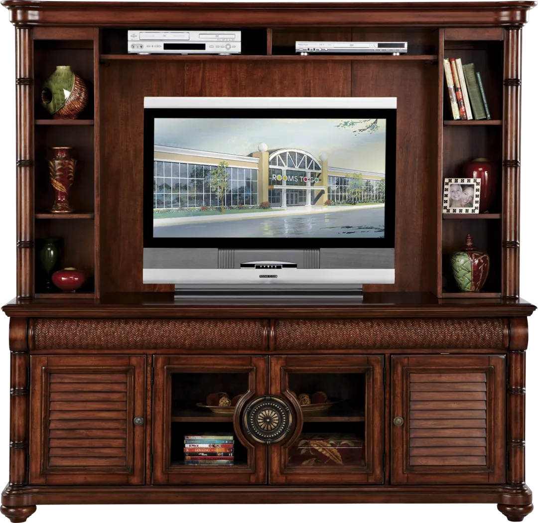 Cindy Crawford Home Key West Tobacco 4 Pc Wall Unit - Thumbnail - Image 1