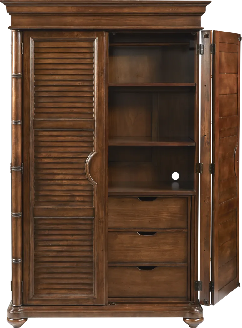 Cindy Crawford Home Key West Tobacco Armoire - Thumbnail - Image 2