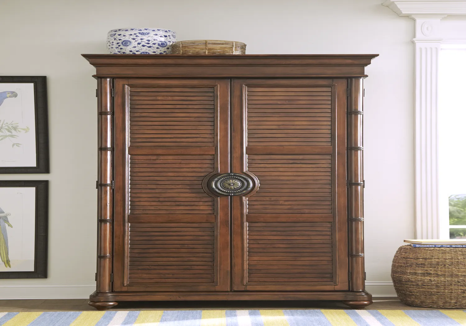 Cindy Crawford Home Key West Tobacco Armoire - Thumbnail - Image 3