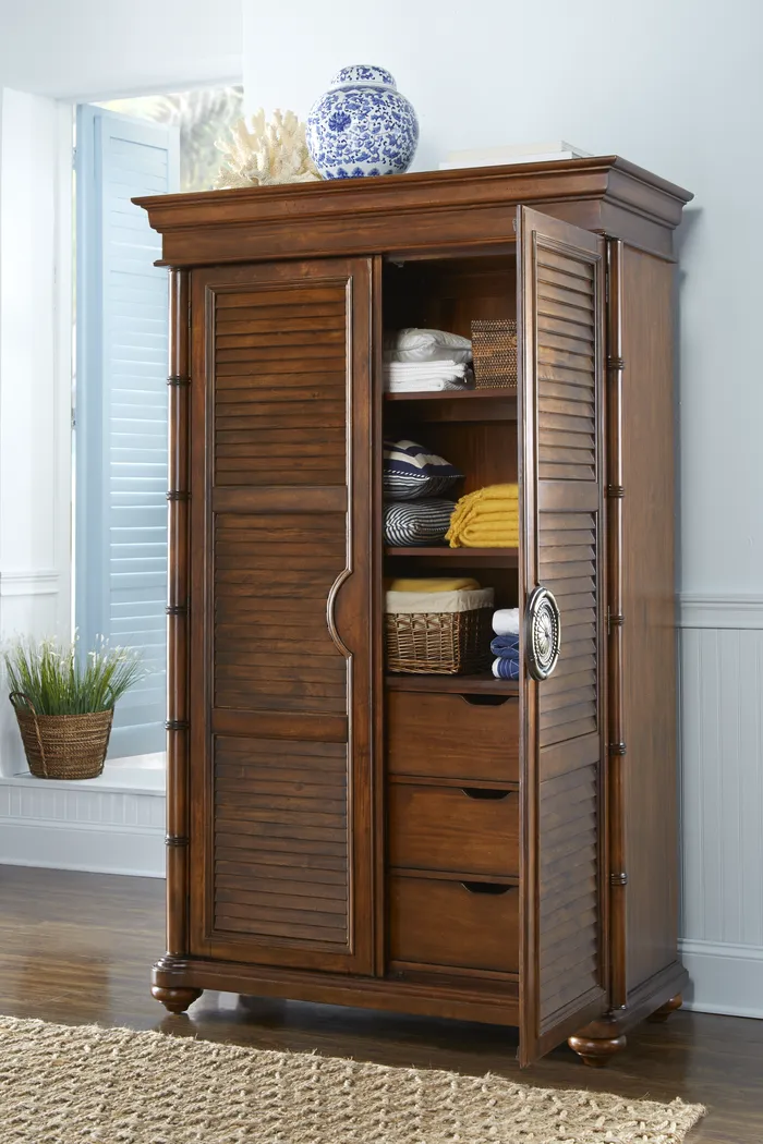 Cindy Crawford Home Key West Tobacco Armoire - Thumbnail - Image 4