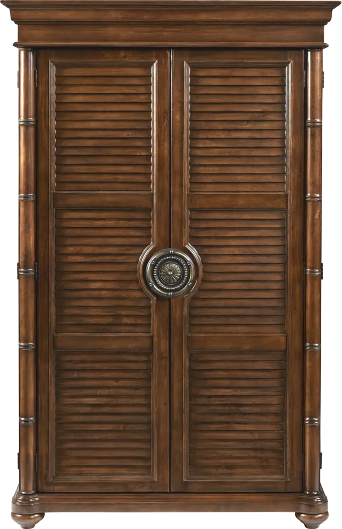 Cindy Crawford Home Key West Tobacco Armoire - Thumbnail - Image 1