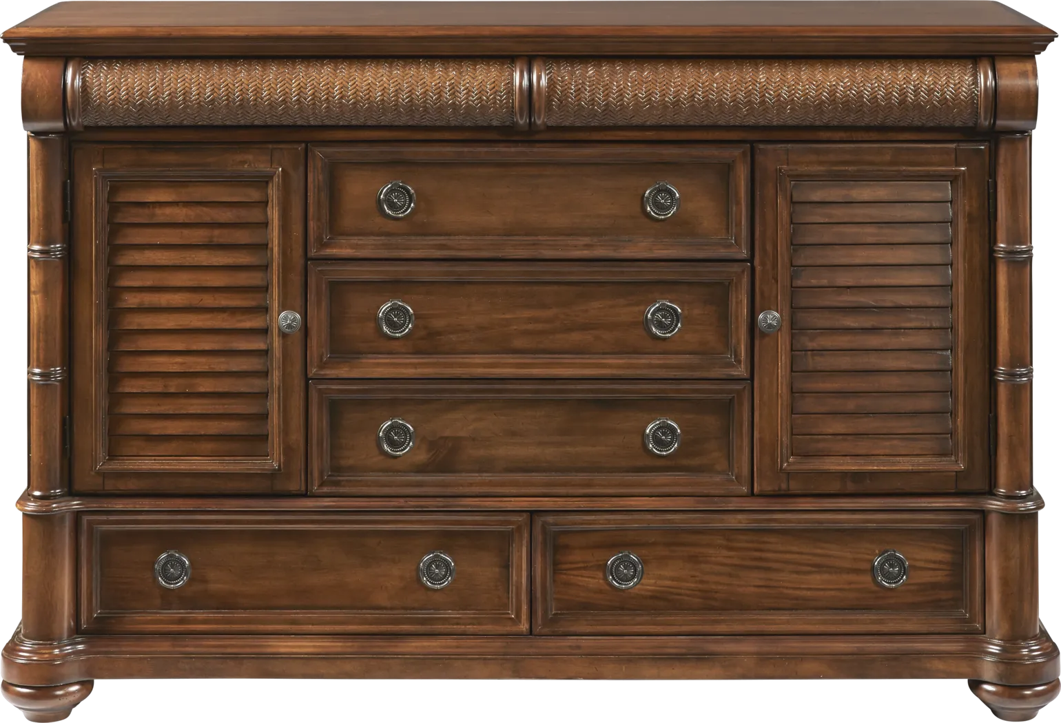 Cindy Crawford Home Key West Tobacco Door Dresser - Thumbnail - Image 1