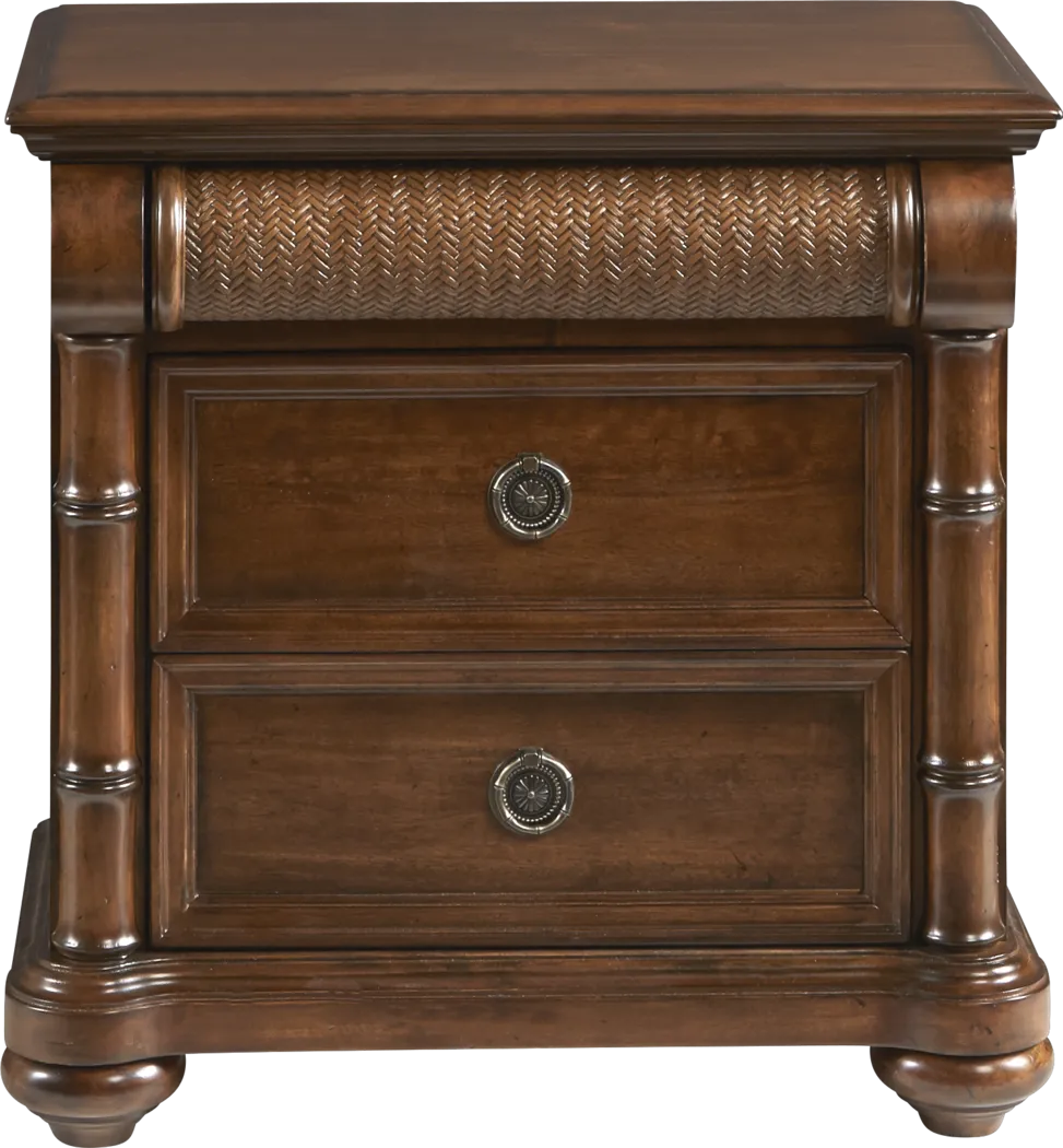 Cindy Crawford Home Key West Tobacco Drawer Nightstand - Thumbnail - Image 1