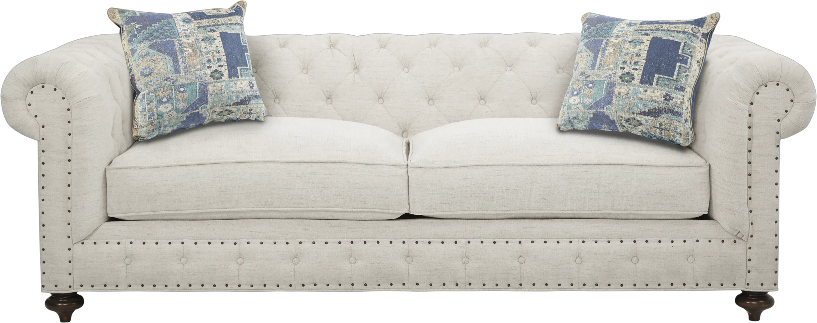 Cindy Crawford Home Knightsbridge Ivory Sofa - Thumbnail - Image 1