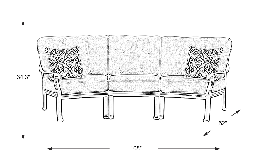 Dimension Image. Please refer to the Dimension Tab on this page for dimension details.